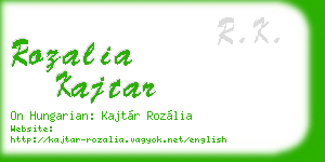 rozalia kajtar business card